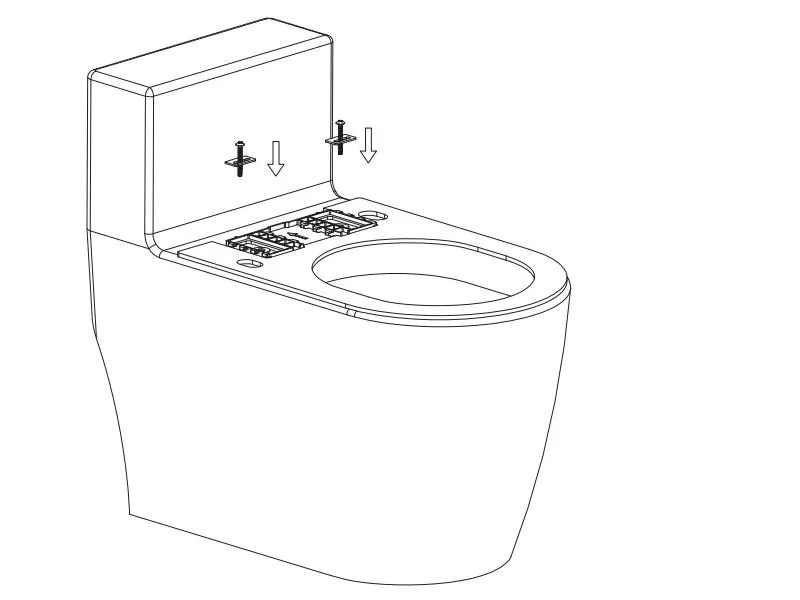 D Shape shower bidet Toilet